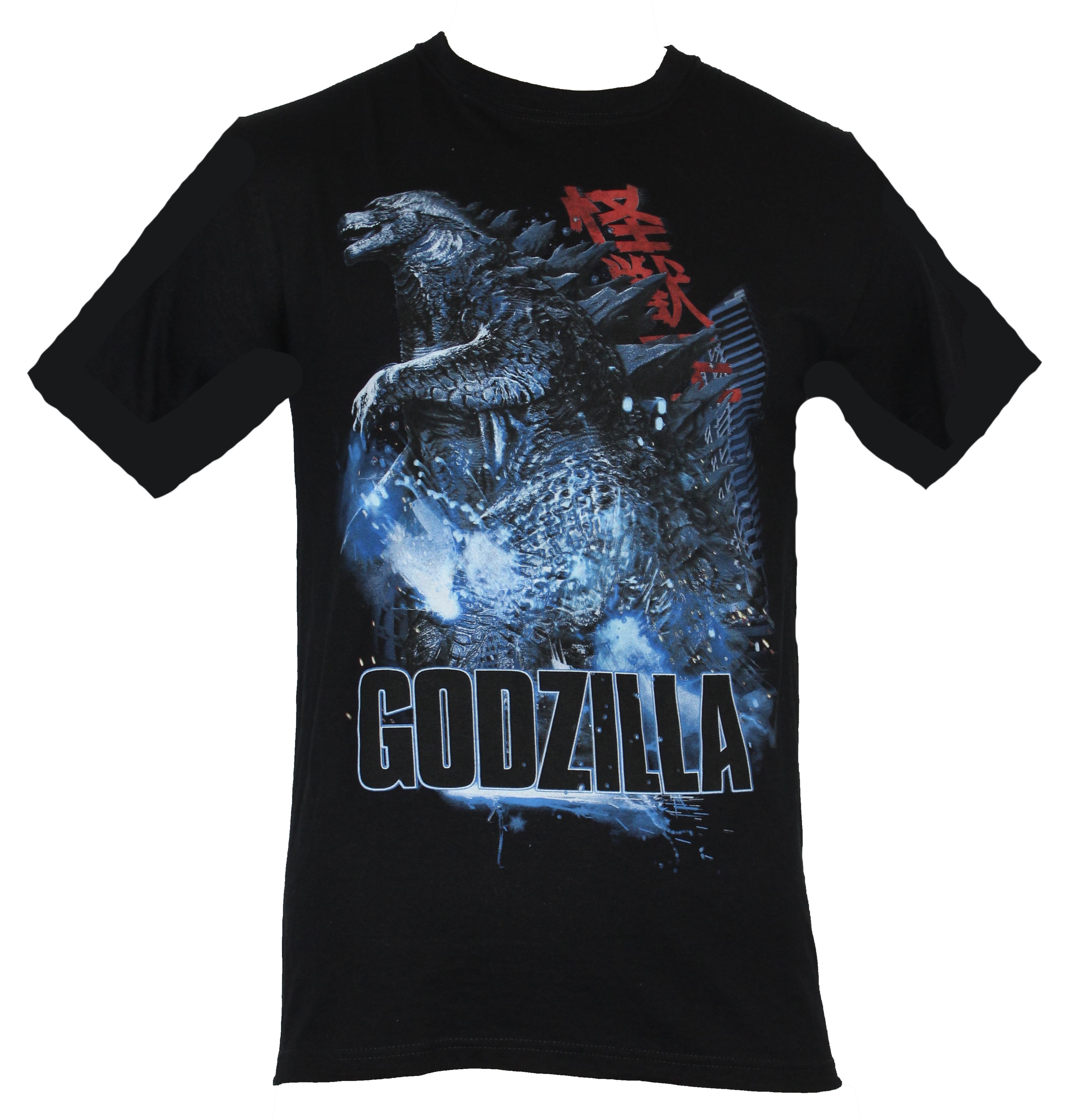 Godzilla Mens T-Shirt - Movie Style Godzilla Trampling City W/ Japaneese | eBay