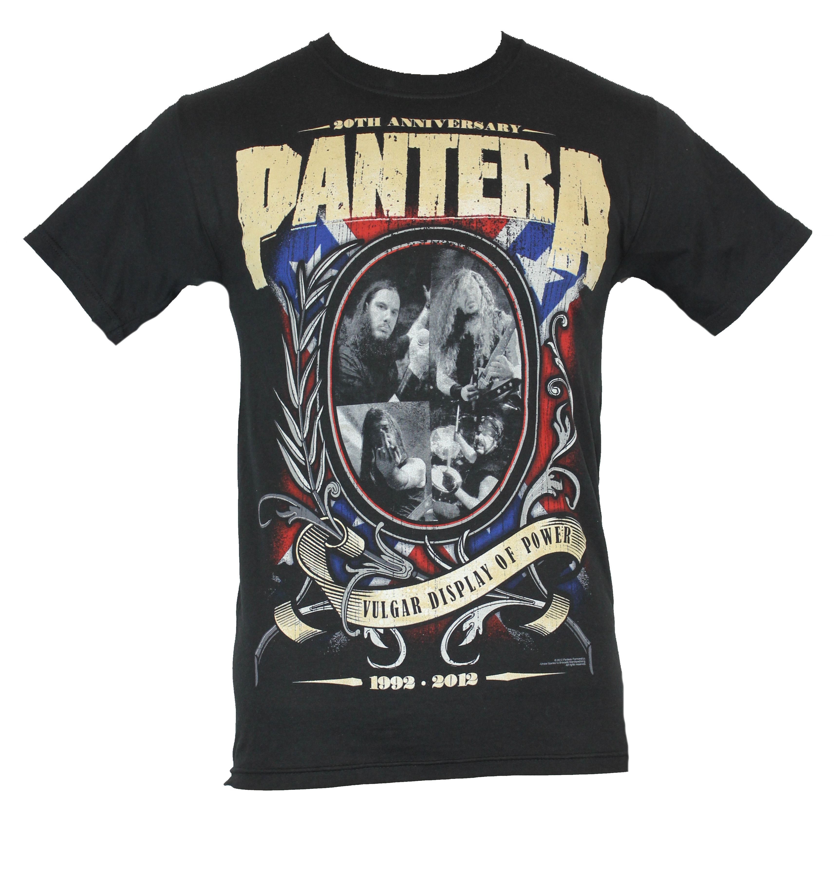 Pantera Mens T Shirt 20th Anniversary Of Vulgar Display Of Power Image